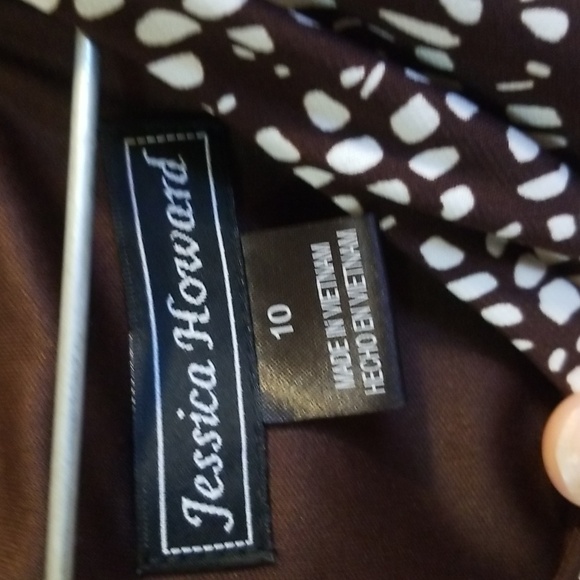 Jessica Howard Brown & White Dress - Picture 4 of 9